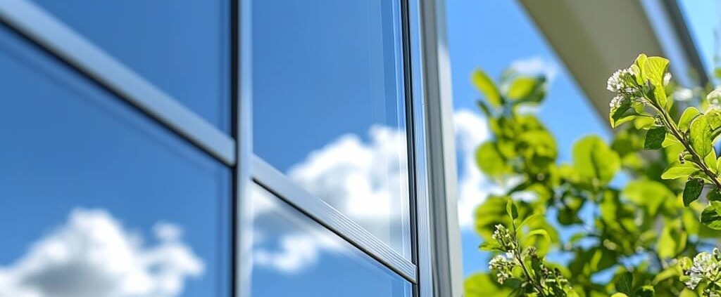 fenster mit himmel reflexion